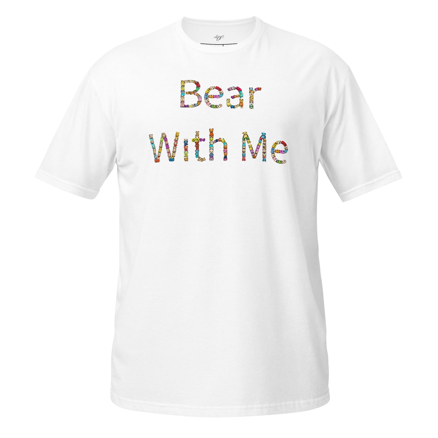 "Bear With Me" Colorful Teddy Bear Pattern T-Shirt