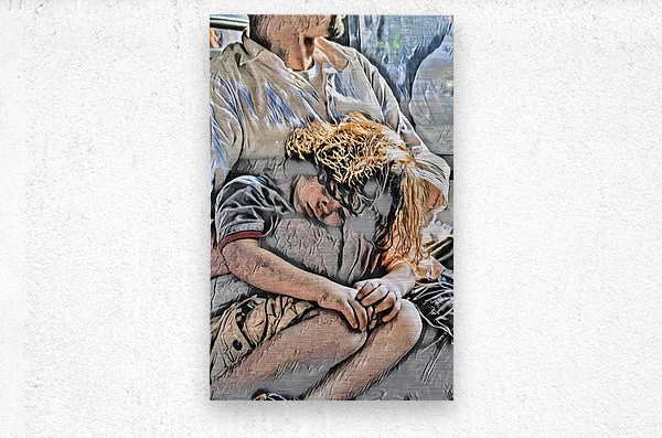 A Father-Daughter Bond by Le Boulanger - Brushed Metal Print