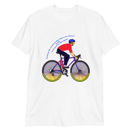 Male Cyclist  T-Shirt (white)