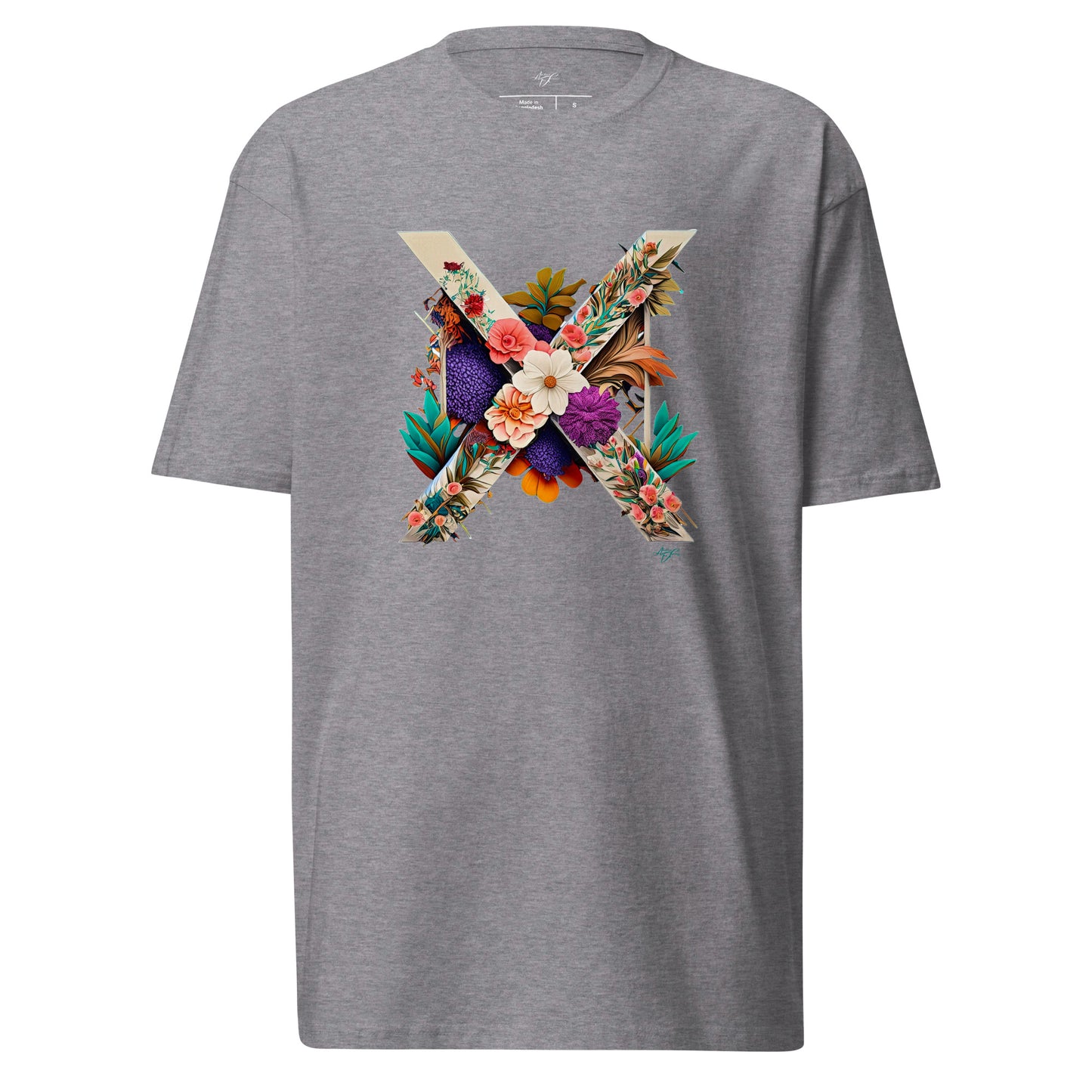T-shirt épais haut de gamme Floral X