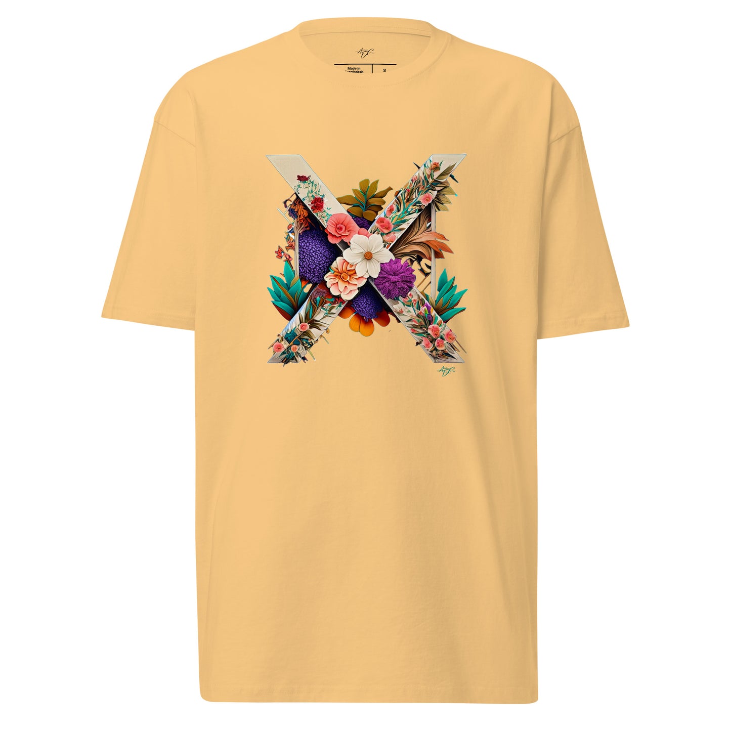 T-shirt épais haut de gamme Floral X