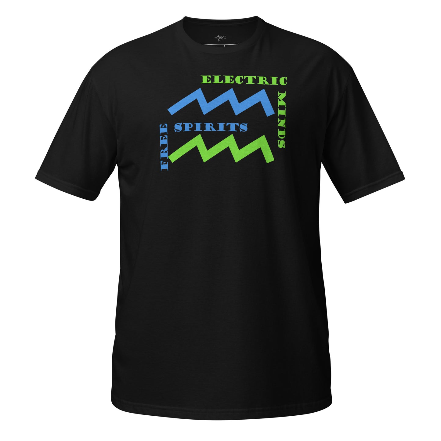 Aquarius Zodiac Energy T-Shirt - Electric Spirits Unisex Softstyle by Atelier Des Caprices