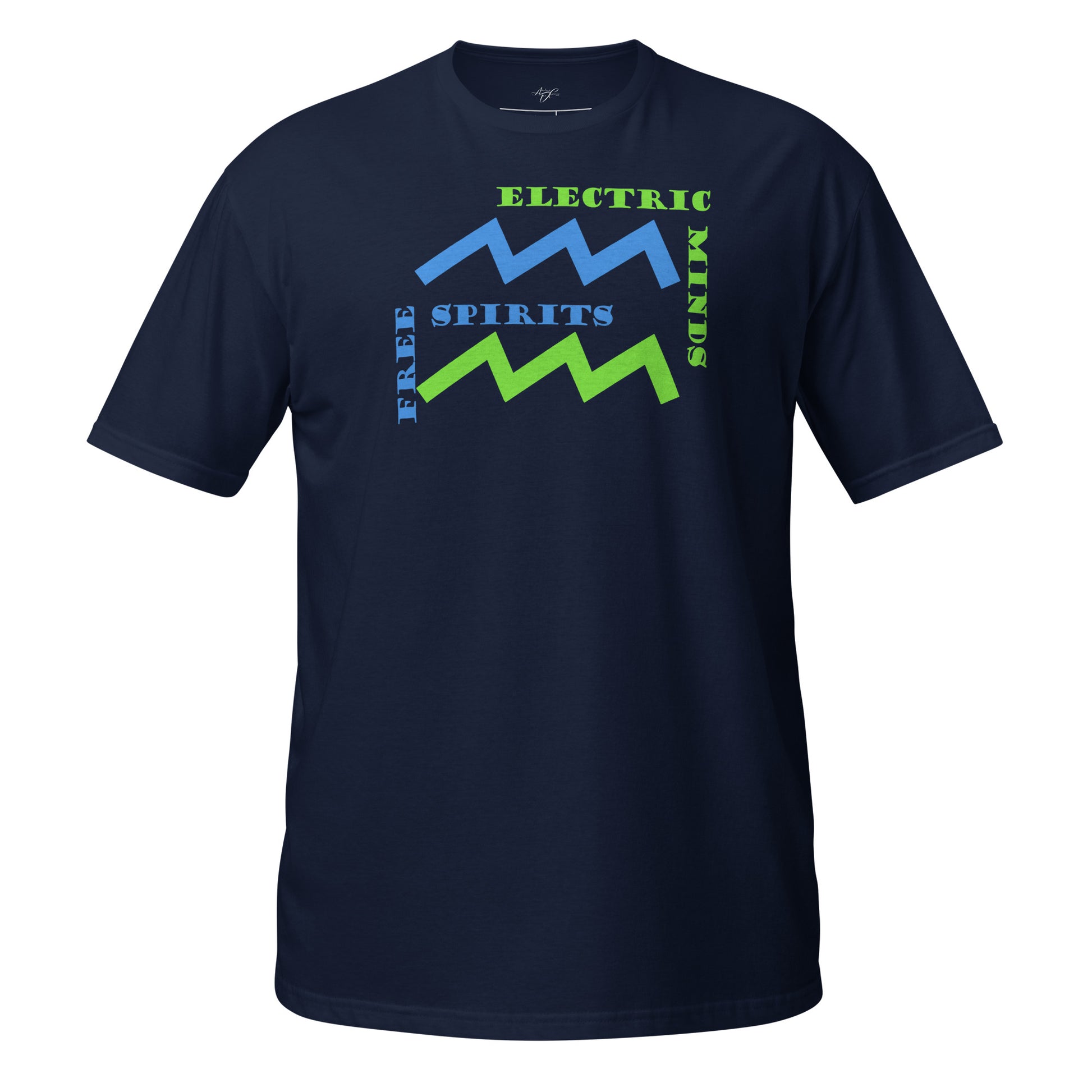 Aquarius Zodiac Energy T-Shirt - Electric Spirits Unisex Softstyle by Atelier Des Caprices