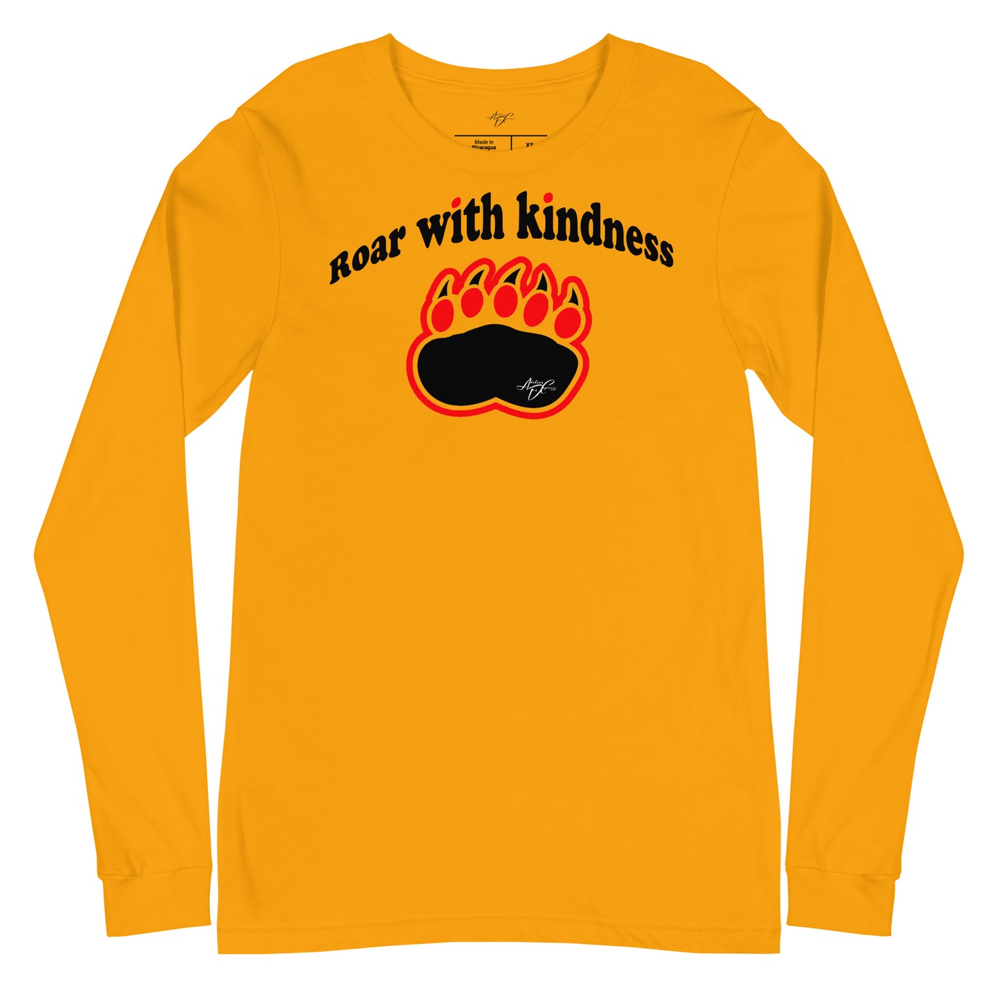 Roar with Kindness Bear Paw Unisex Long Sleeve Tee - Atelier Des Caprices
