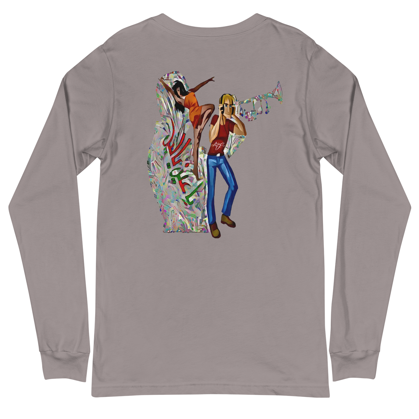 "Ya ein Ya leil" Artistic Unisex Long Sleeve Tee by Atelier Des Caprices - Comfort Meets Exclusive Design