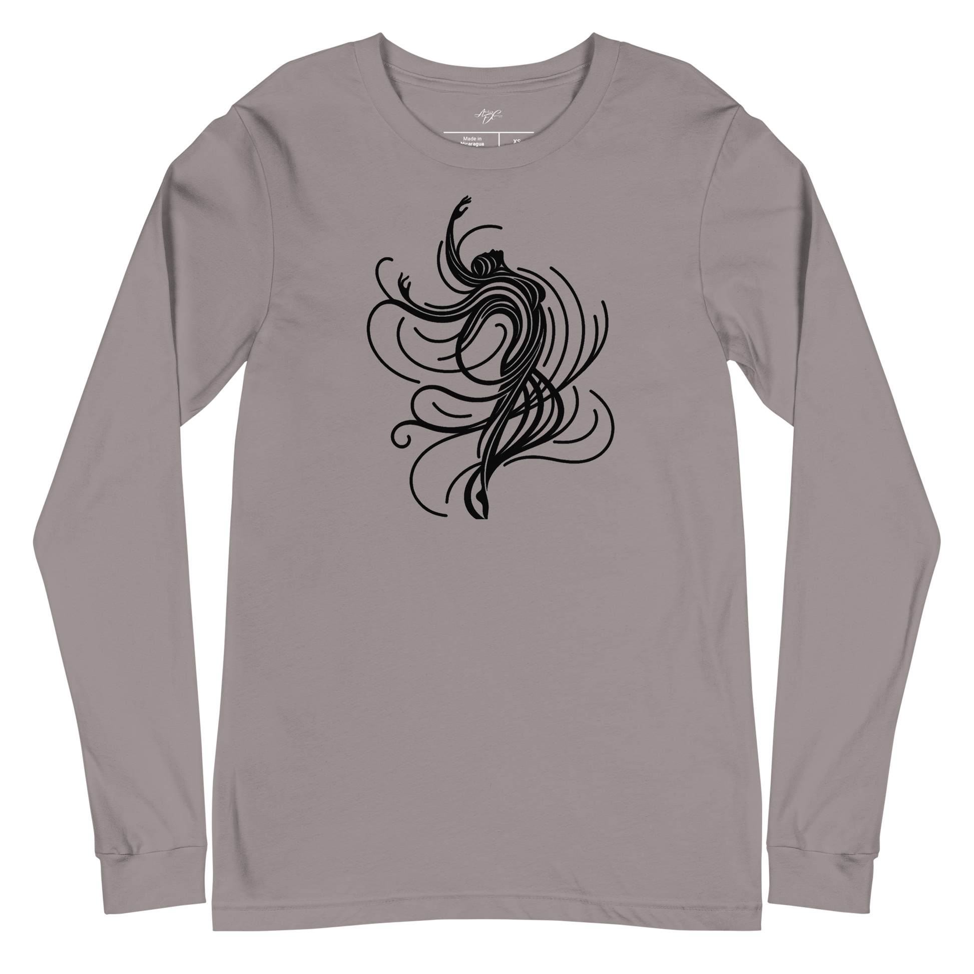 Whirl of Sophistication Tee - Eco-Friendly Artistic Fashion
