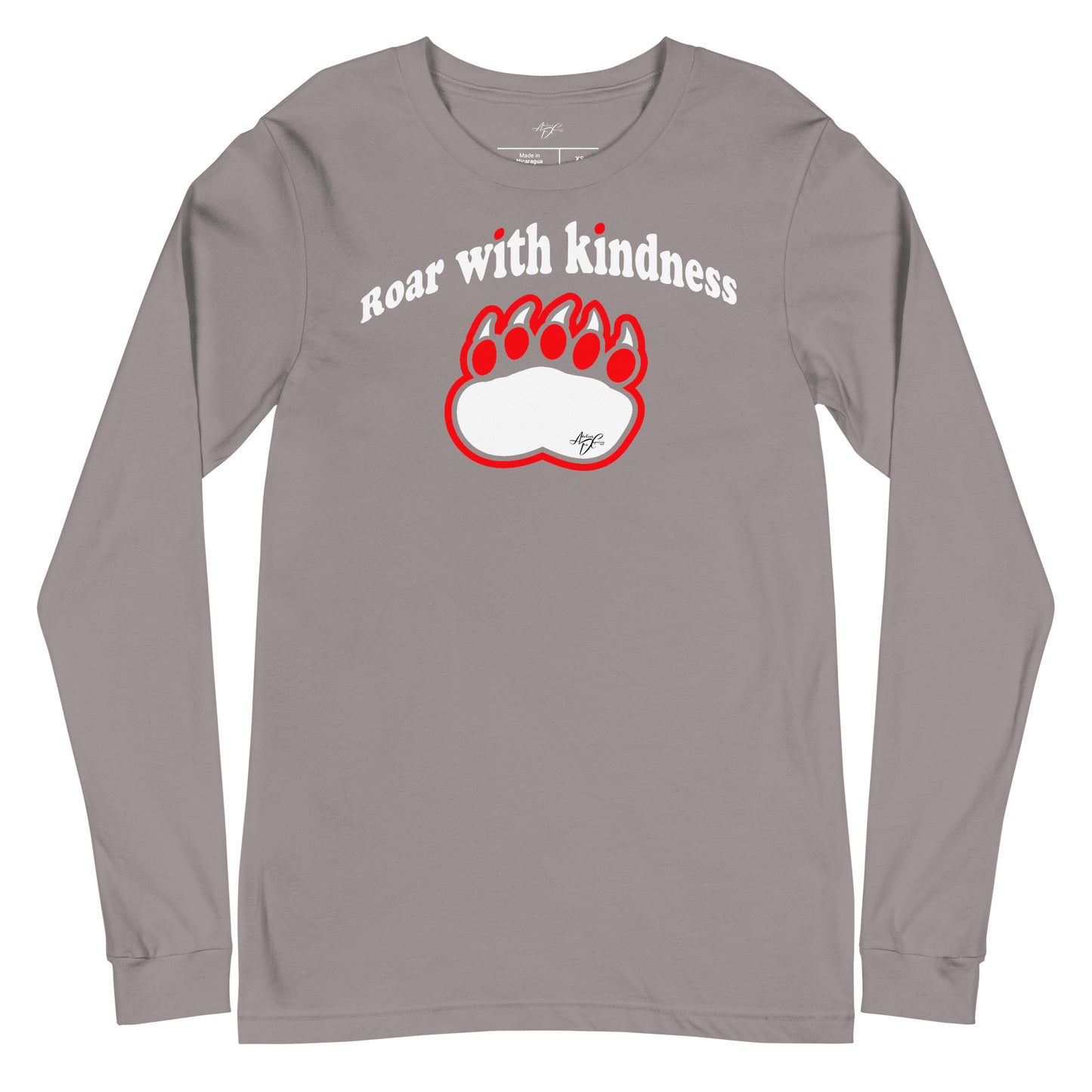 Roar with Kindness Bear Paw Unisex Long Sleeve Tee - Atelier Des Caprices