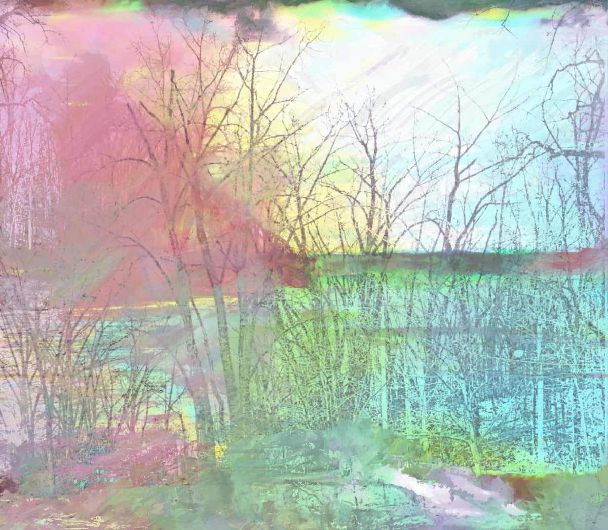 Pastel Hues of Nature: A Dreamlike Riverside by Le Boulanger