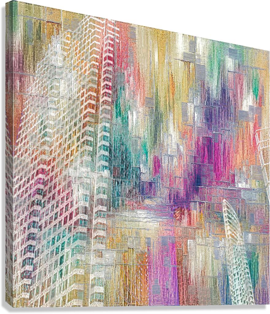 Beyond Glass: Toronto's Chromatic Canvas by Le Boulanger - Giclée Stretched Canvas Print