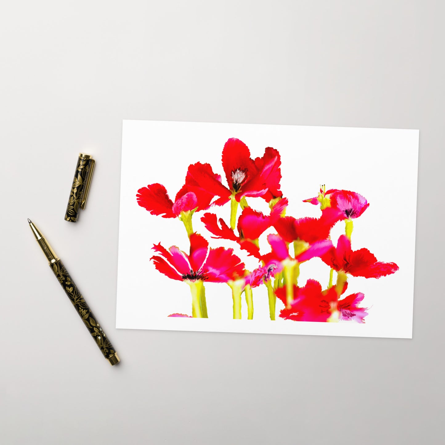 Red Flowers Greeting card
