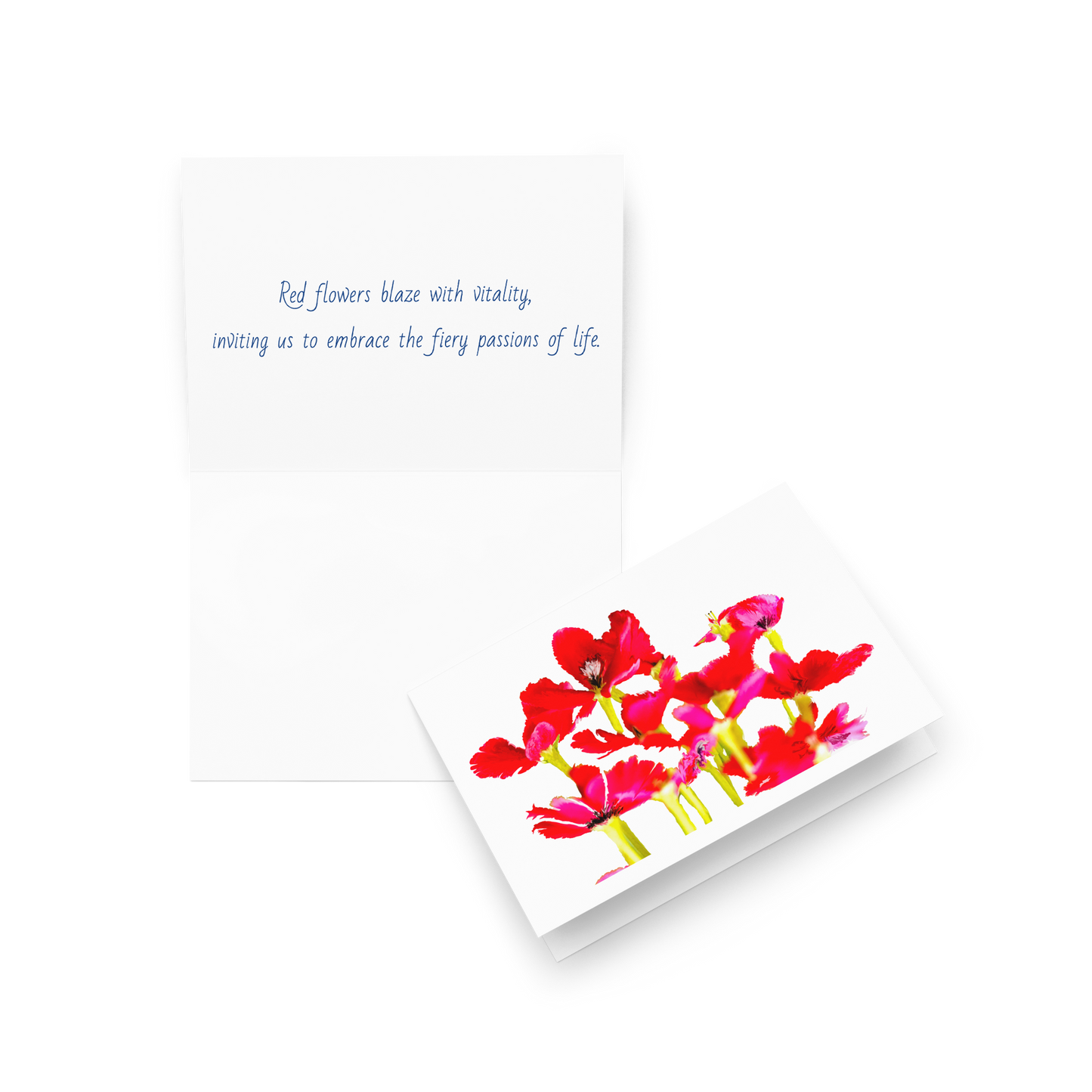 Red Flowers Greeting card