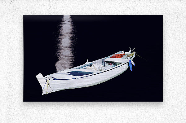 Fishing Boat by Le Boulanger - Brushed Metal Print