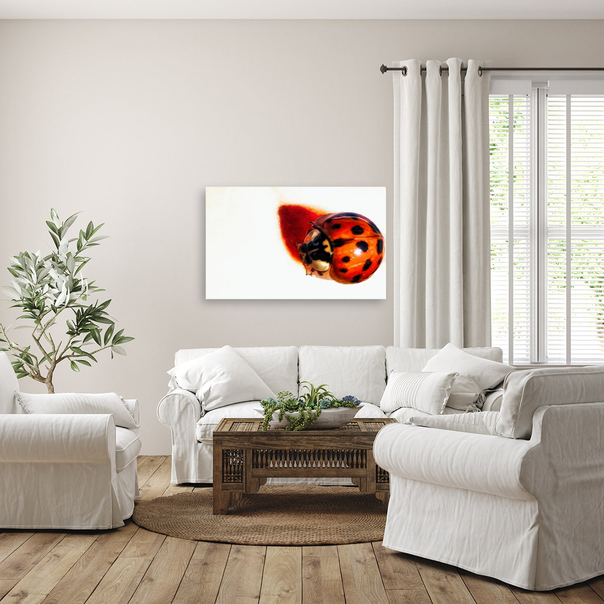 Minimalist Ladybug Artwork: Le Boulanger